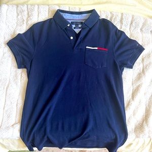 Selling Tommy Hilfiger Navy Polo w/ front pocket!